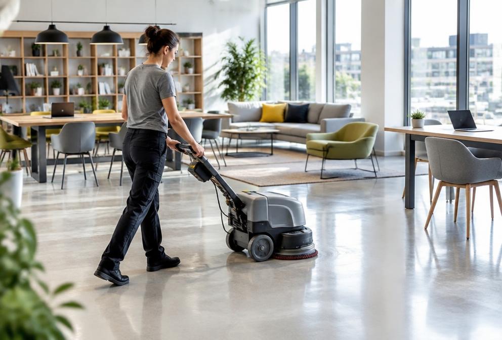 Nettoyage ponctuel réalisé dans un environnement professionnel